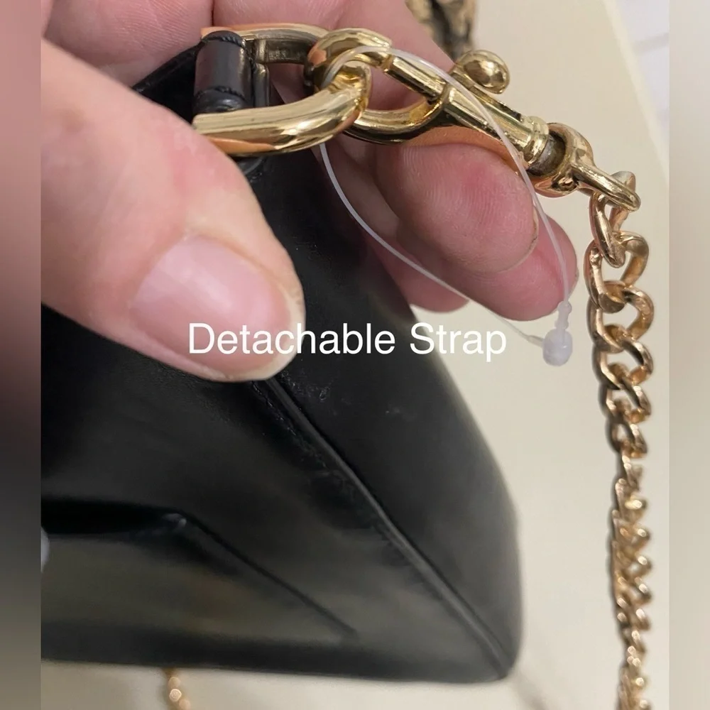 MICHAEL KORS Gloria Soft Leather Front Pocket Black Crossbody - Picture 7 of 17